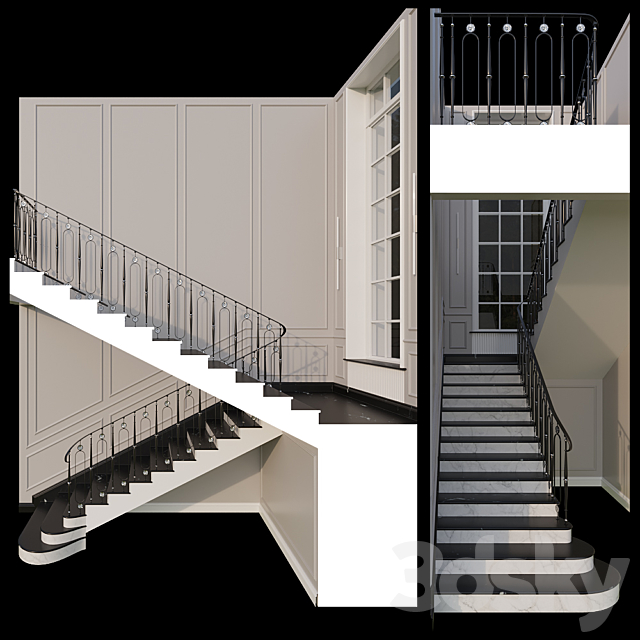 Stairs 3DS Max Model - thumbnail 2