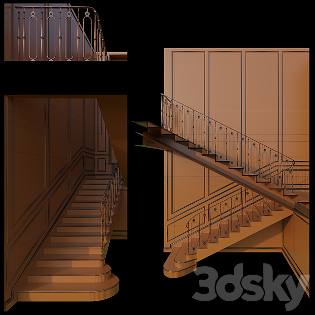 Stairs 3DS Max Model - thumbnail 3