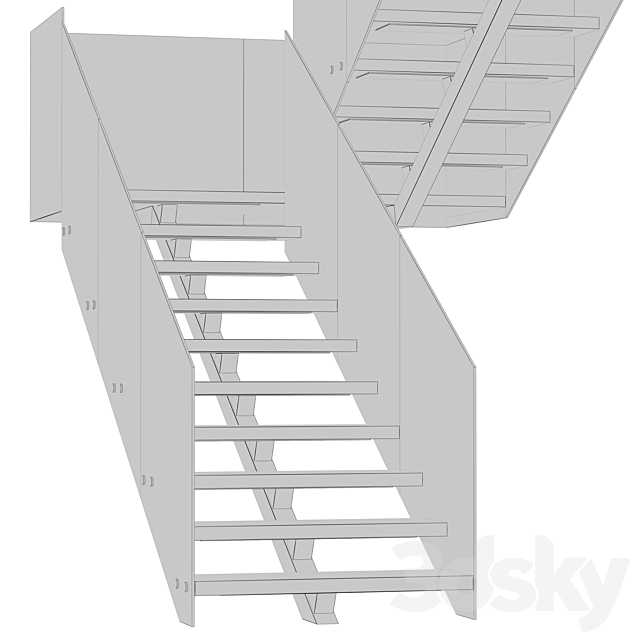 Stairs 3DS Max Model - thumbnail 4