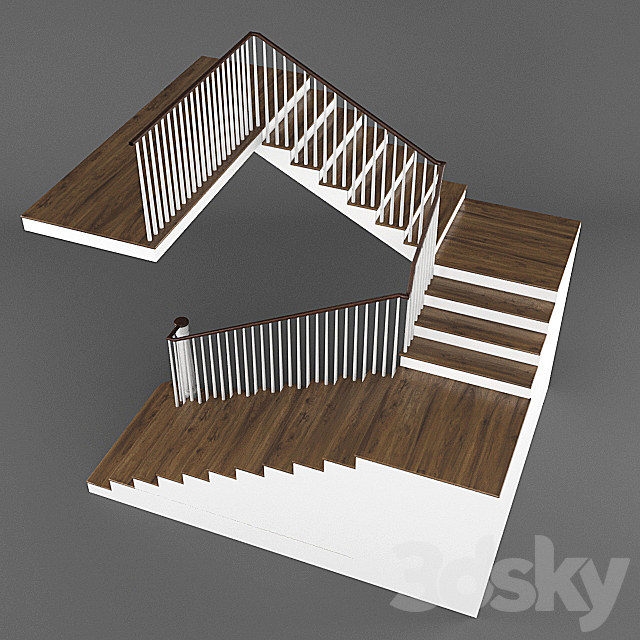 stairs 3DS Max Model - thumbnail 2