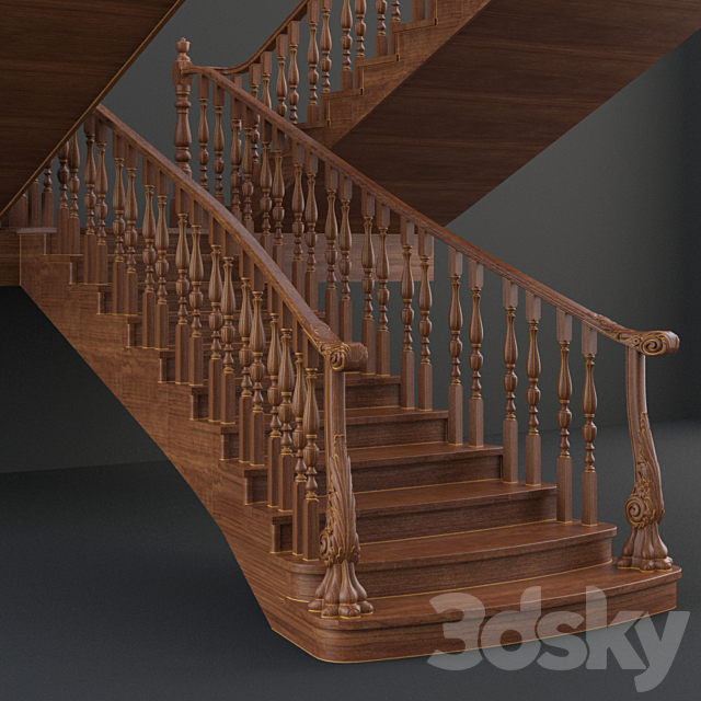 Stairs 3DS Max Model - thumbnail 3