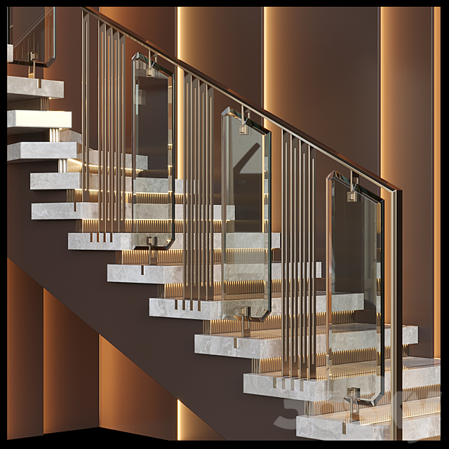 Stairs 3DS Max Model - thumbnail 2