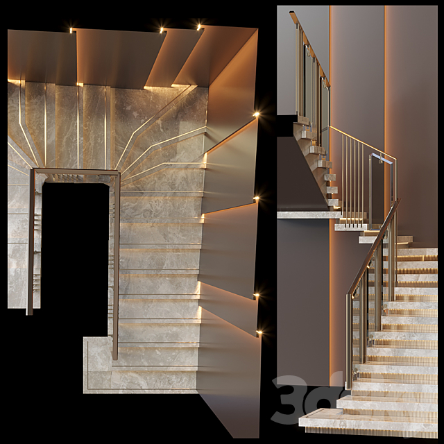 Stairs 3DS Max Model - thumbnail 3