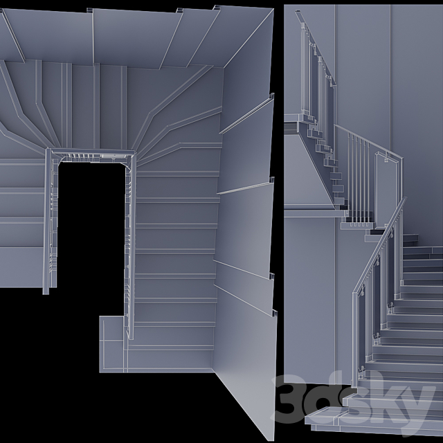 Stairs 3DS Max Model - thumbnail 5