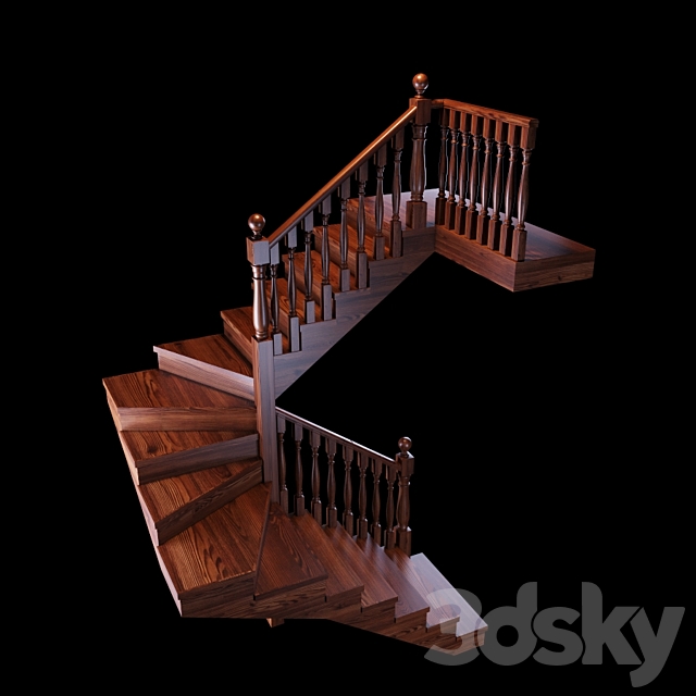 Stairs 3DS Max Model - thumbnail 3