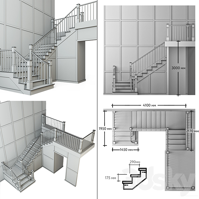 Stairs 3DSMax File - thumbnail 5