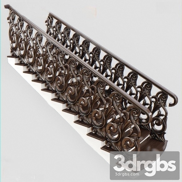 Stairs Classical CNC  3dsmax Download - thumbnail 1