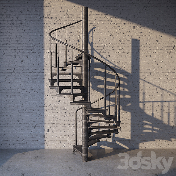 Stairs. Lestnitsa.loft 3DS Max Model - thumbnail 3