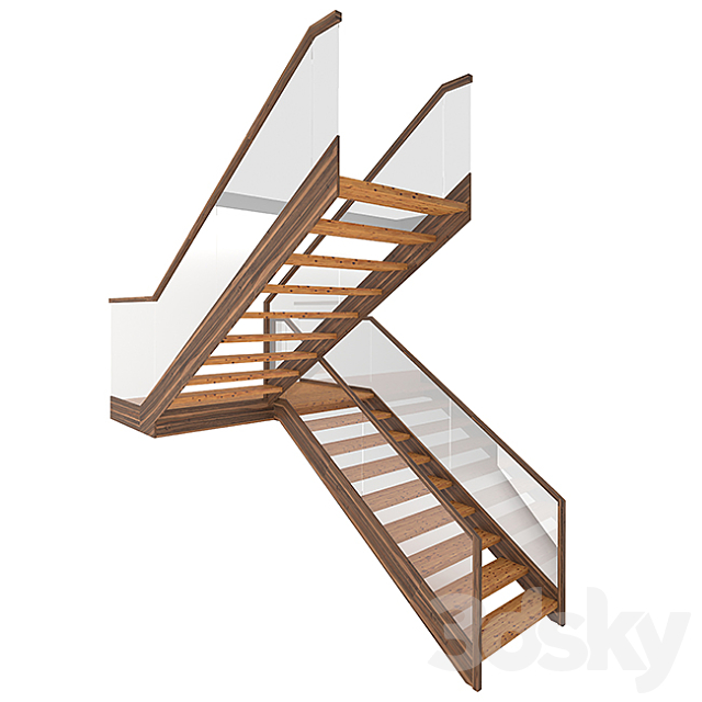 Stairs V03 3DS Max Model - thumbnail 2