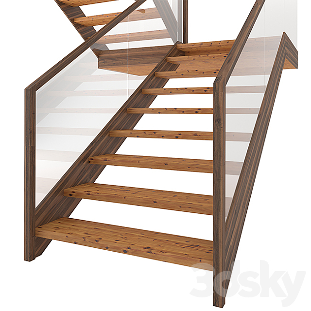 Stairs V03 3DS Max Model - thumbnail 3