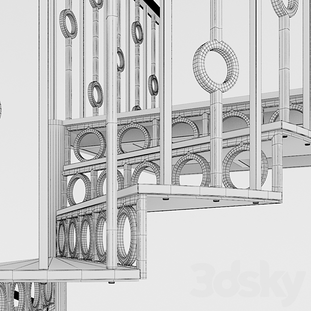 Stairs: winding 3DS Max Model - thumbnail 3