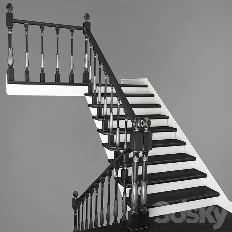 Two-staircase 1 version 3DS Max - thumbnail 2