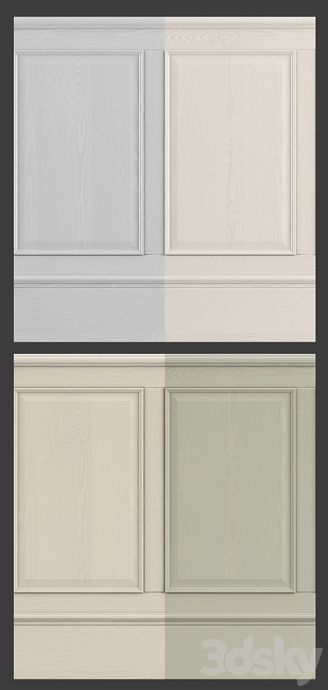 Wall panels set 2 3DSMax File - thumbnail 2