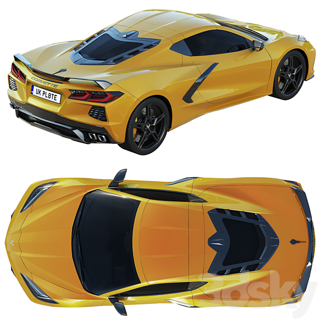 2020 Chevrolet Corvette C8 Stingray 3DSMax File - thumbnail 3