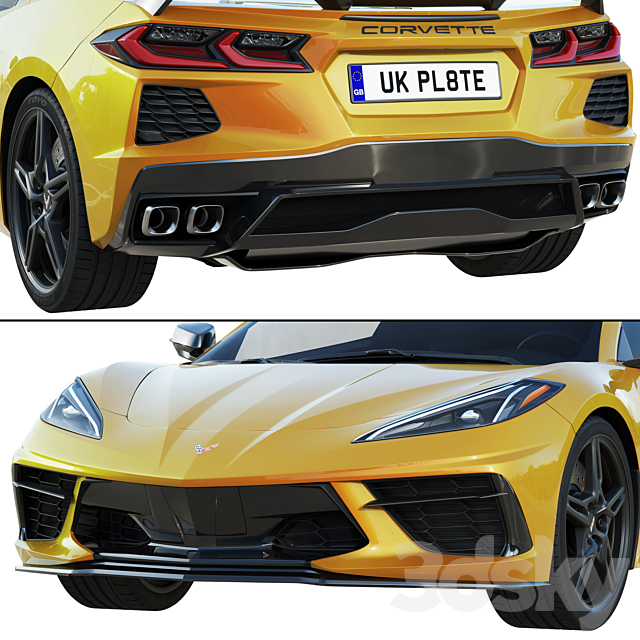 2020 Chevrolet Corvette C8 Stingray 3DSMax File - thumbnail 4