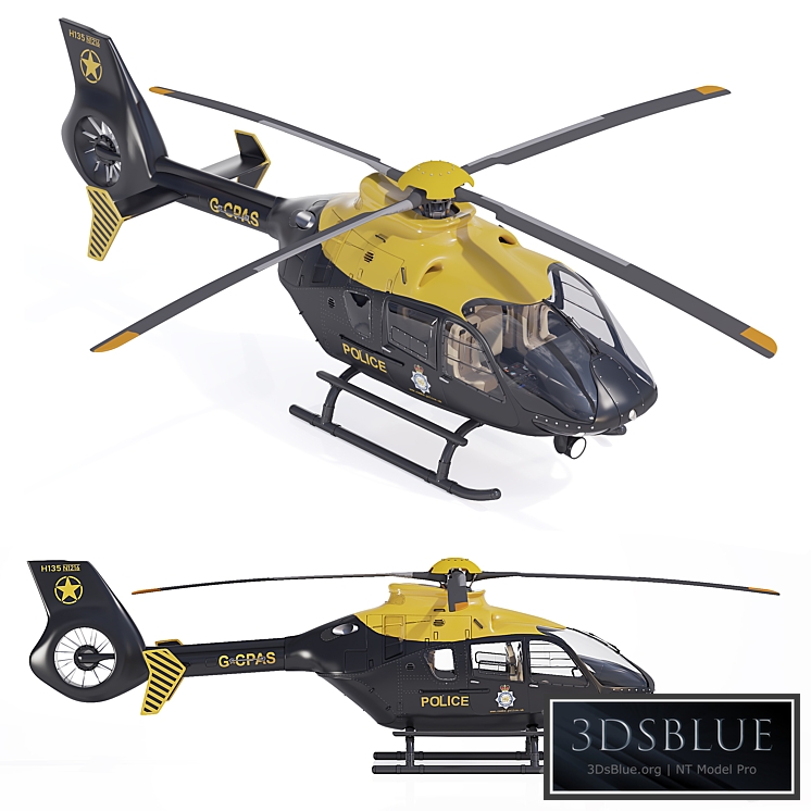 Airbus Helicopter H135 3DS Max - thumbnail 3