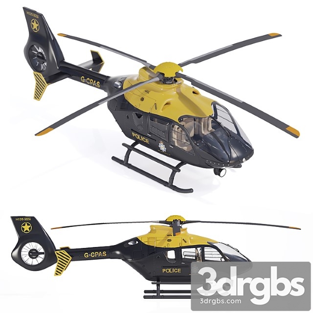 Airbus Helicopter H135 3dsmax Download - thumbnail 1