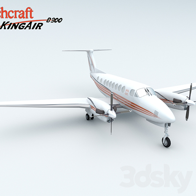 Aircraft Beechcraft King Air B300 3DS Max Model - thumbnail 1