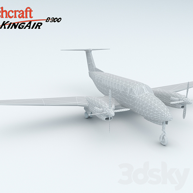 Aircraft Beechcraft King Air B300 3DS Max Model - thumbnail 2