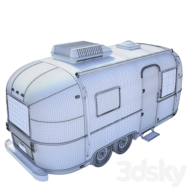 airstream travel trailer 3DS Max Model - thumbnail 2