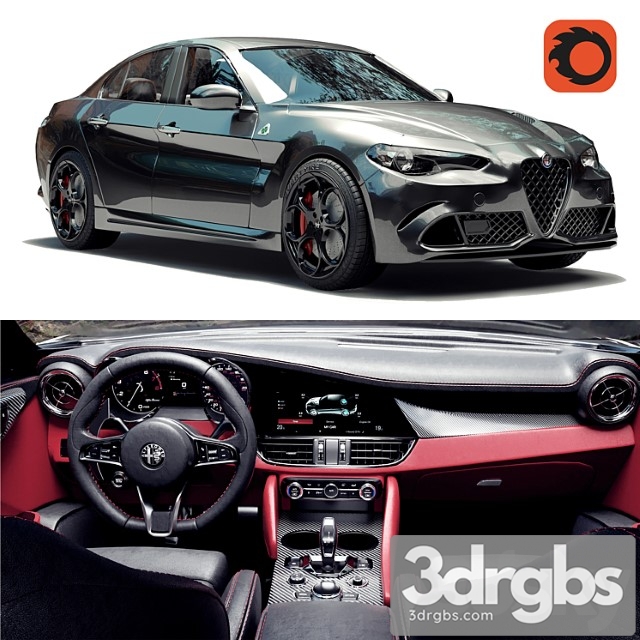 Alfa Romeo Giulia 3dsmax Download - thumbnail 1