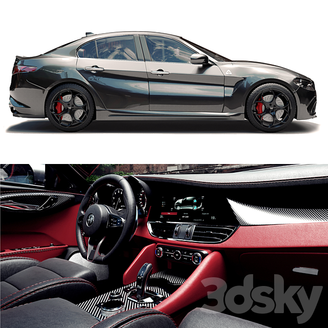 Alfa romeo giulia 3DSMax File - thumbnail 2