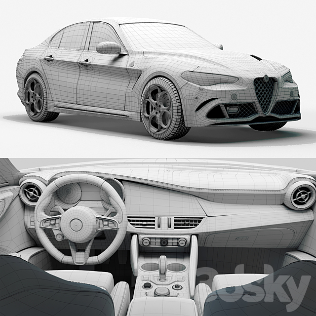 Alfa romeo giulia 3DSMax File - thumbnail 5