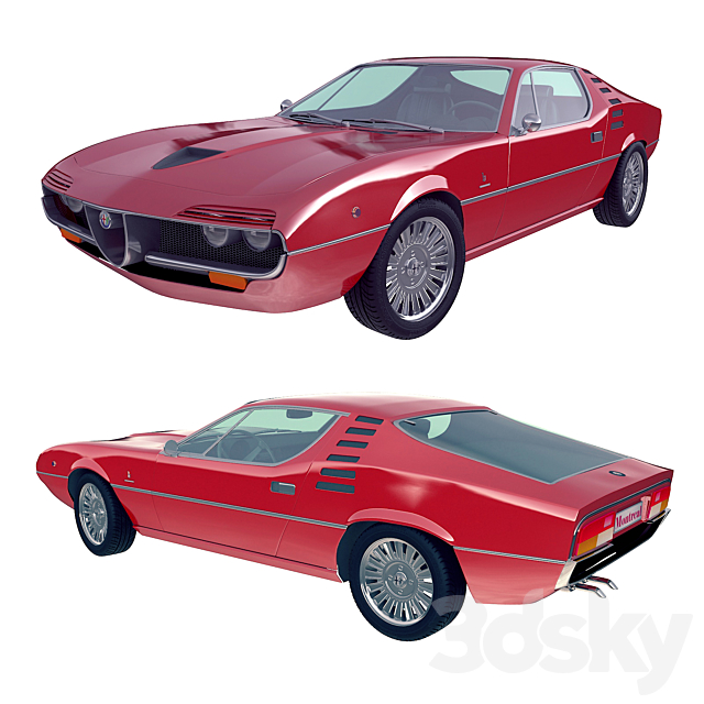 Alfa romeo montreal 1970 3DS Max Model - thumbnail 2