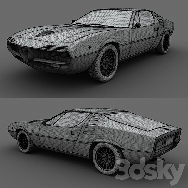 Alfa romeo montreal 1970 3DS Max Model - thumbnail 3