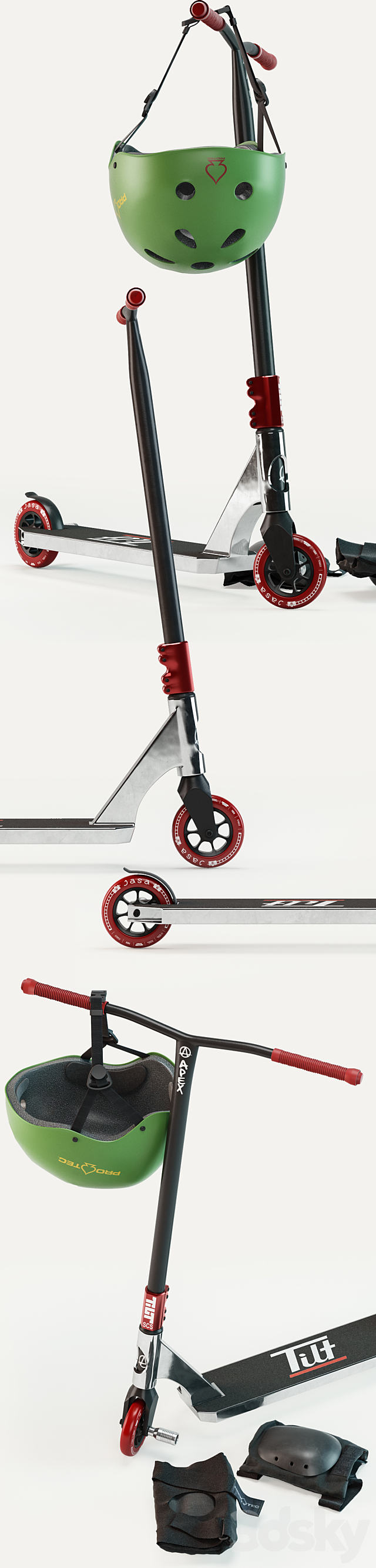 Apex Stunt Scooter 3DSMax File - thumbnail 2