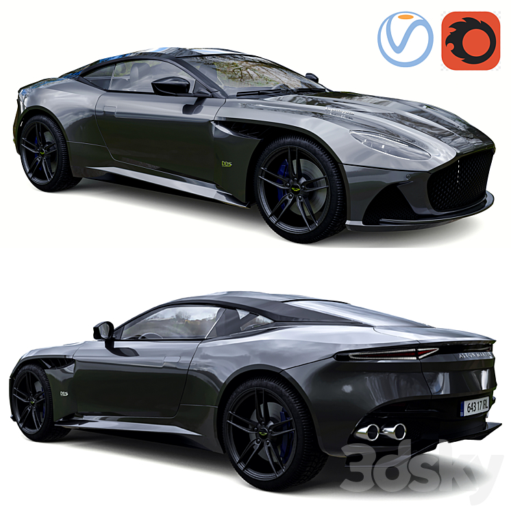 Aston martin dbs superleggera 3DS Max - thumbnail 1