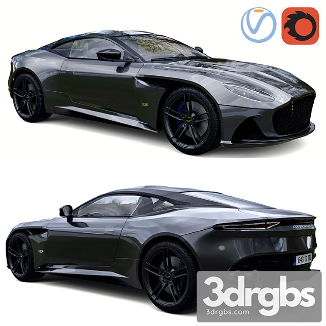 Aston Martin Dbs Superleggera 3dsmax Download - thumbnail 1