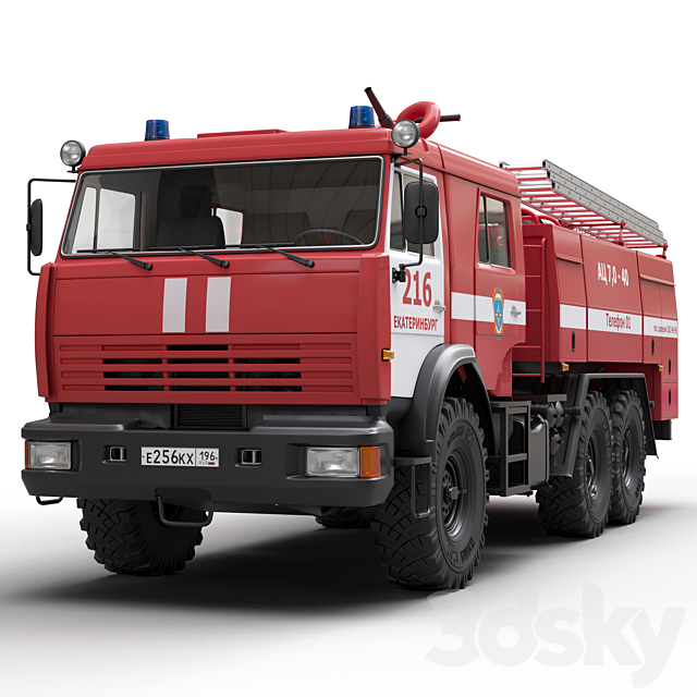 ATs7-40 tank truck 3DSMax File - thumbnail 2