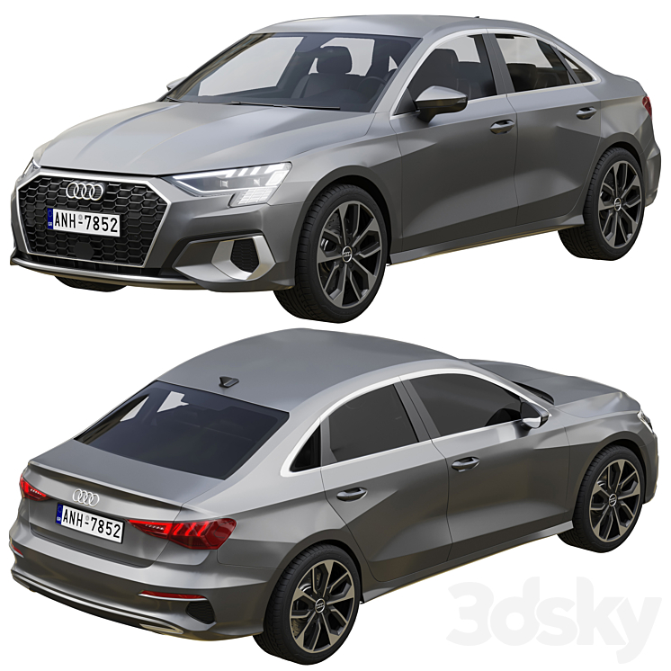 Audi A3 Limousine 2021 3DS Max - thumbnail 2