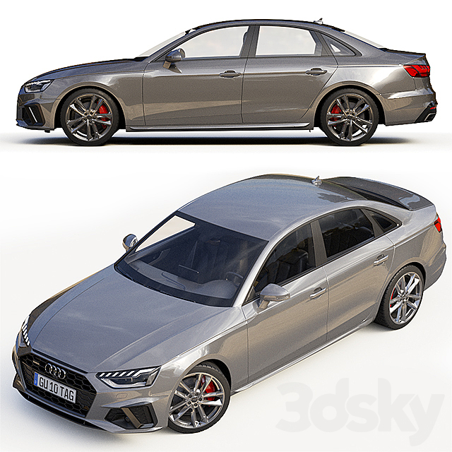 Audi A4 Sedan S-Line 2020 3DSMax File - thumbnail 3