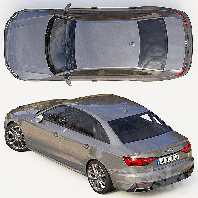 Audi A4 Sedan S-Line 2020 3DSMax File - thumbnail 4