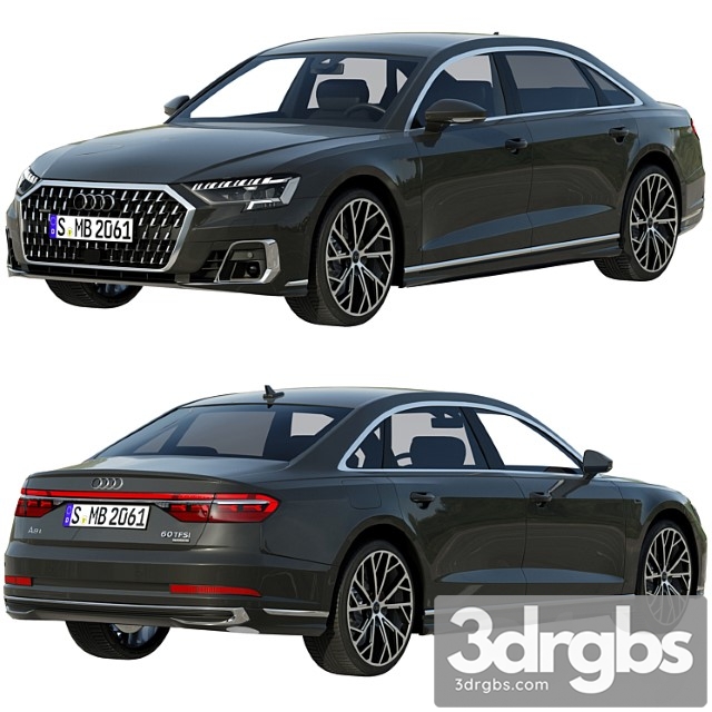 Audi A8 L 2022 3dsmax Download - thumbnail 1