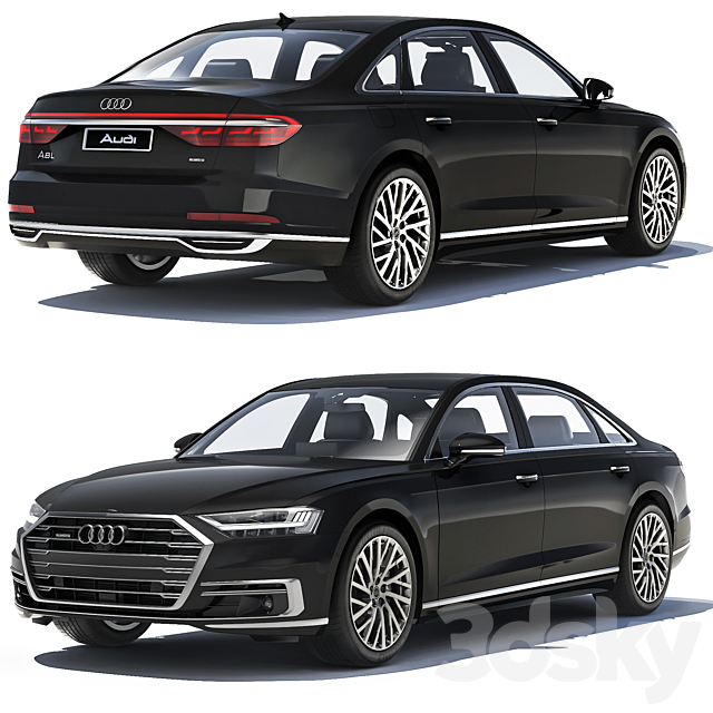 Audi A8L 2018 3ds Max - thumbnail 1