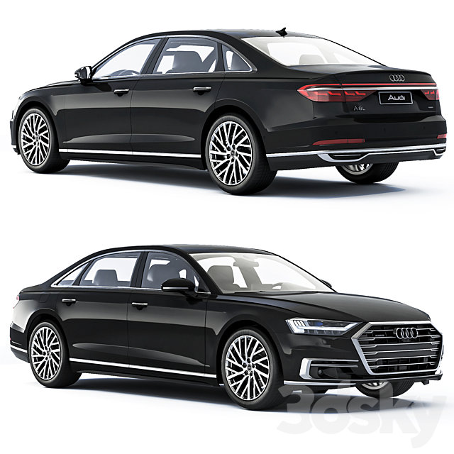 Audi A8L 2018 3ds Max - thumbnail 2