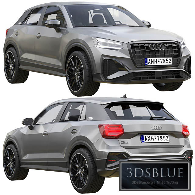 Audi Q2 2021 3DS Max - thumbnail 3