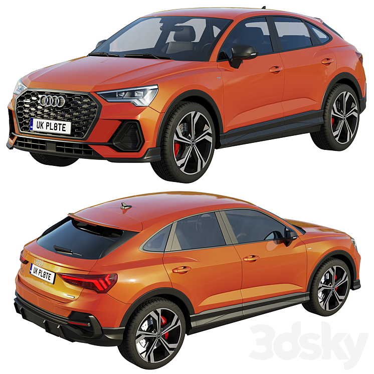 Audi Q3 Sportback 2020 3DS Max - thumbnail 2