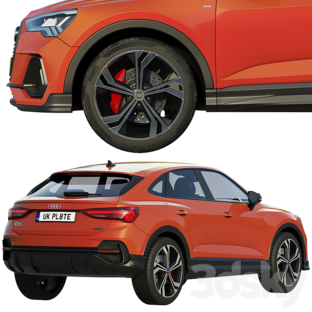 Audi Q3 Sportback 2020 3DSMax File - thumbnail 4