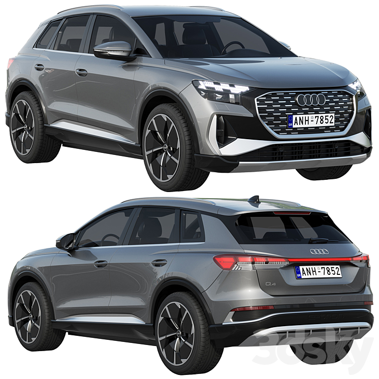 Audi Q4 e-tron 2021 3DS Max Model - thumbnail 1