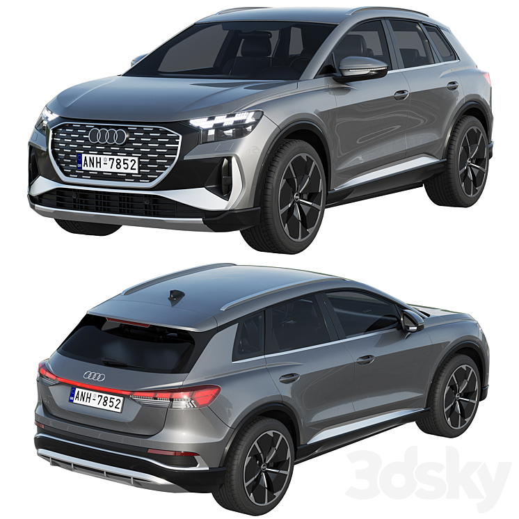 Audi Q4 e-tron 2021 3DS Max Model - thumbnail 2