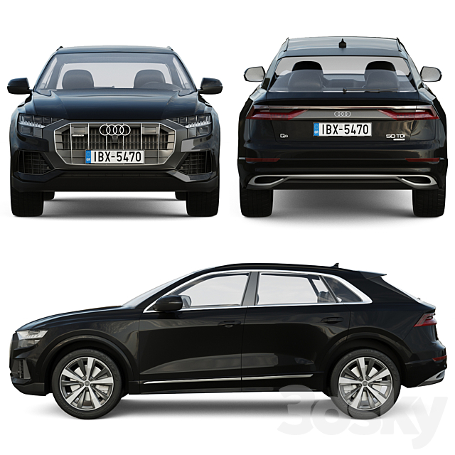 Audi Q8 2018 3DS Max Model - thumbnail 2