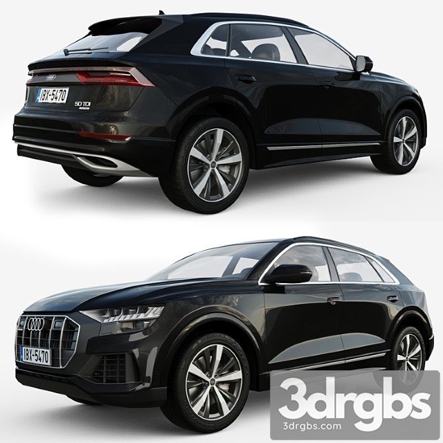 Audi Q8 2018 3dsmax Download - thumbnail 1