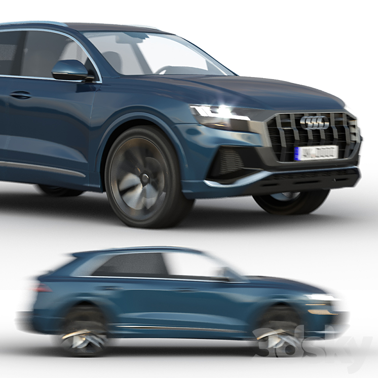 Audi Q8 2019 3DS Max - thumbnail 2