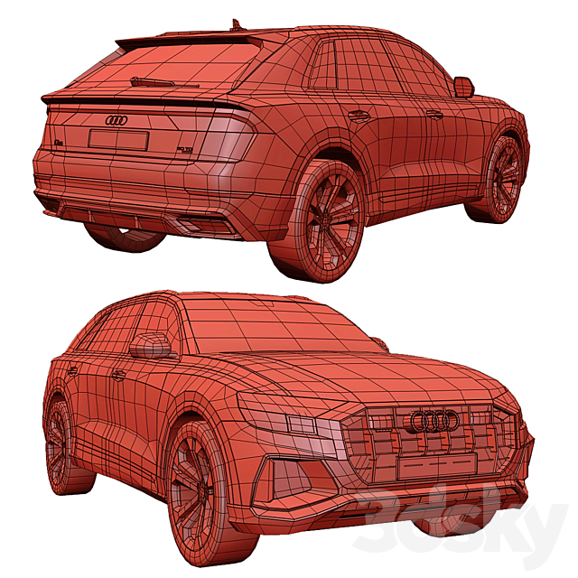 Audi Q8 2019 3DSMax File - thumbnail 3