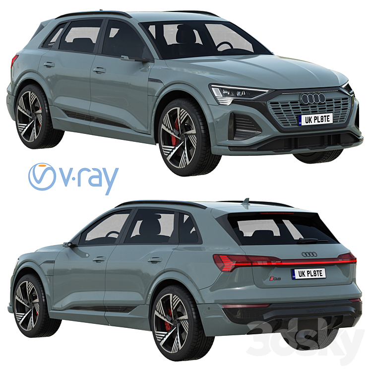 Audi Q8 e-tron 3DS Max Model - thumbnail 1