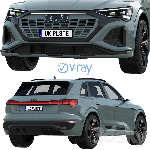 Audi Q8 e-tron 3DS Max Model - thumbnail 4